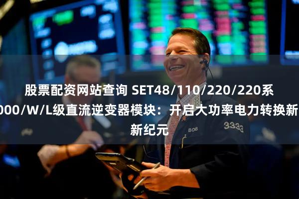 股票配资网站查询 SET48/110/220/220系列6000/W/L级直流逆变器模块：开启大功率电力转换新纪元